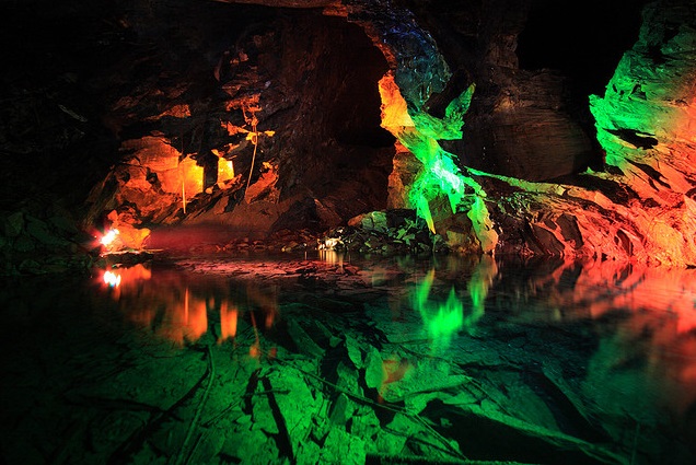 Giant Trampolines in underground Cavern latest North Wales attraction